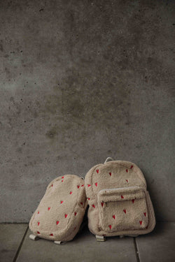 Teddy Hearts Midi Rugzak | Ecru Hearts