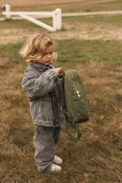 Green Puffy Mini Backpack