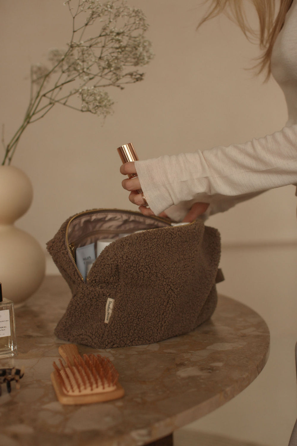 Brown Teddy Toiletry Bag