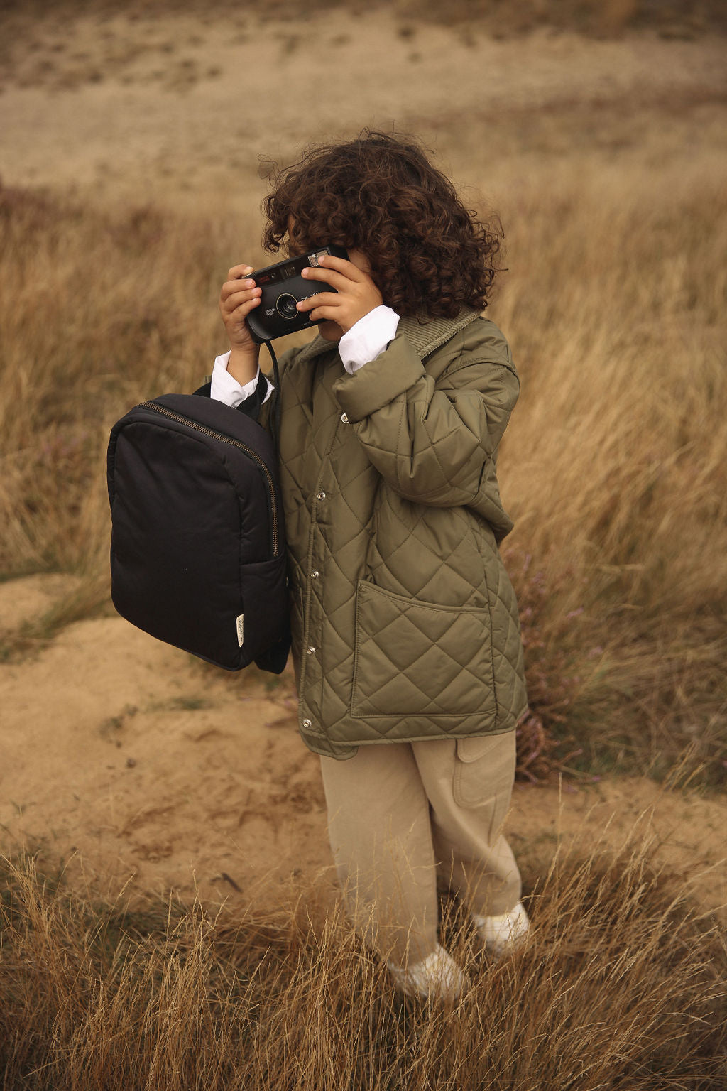 Black Puffy Mini Backpack