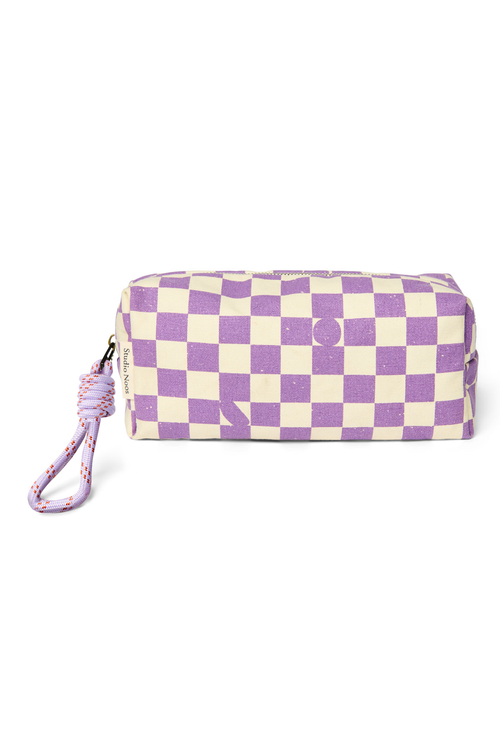 Violet Checkerboard Pouch