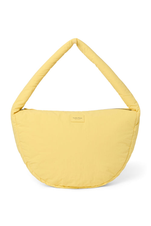 Textured Puffy Cross Body Bag | Butter Yellow