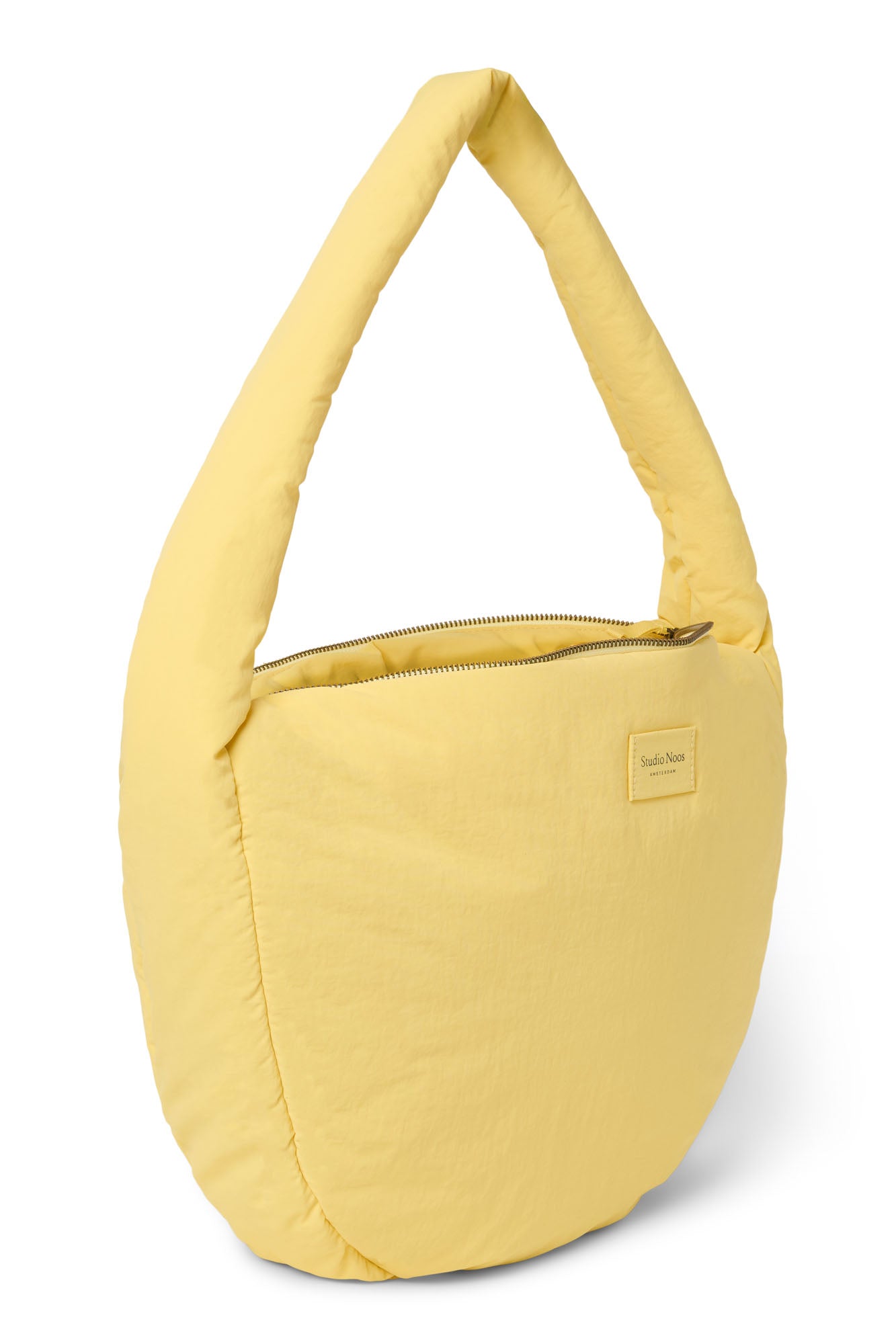Gele Textured Puffy Crossbody Tas