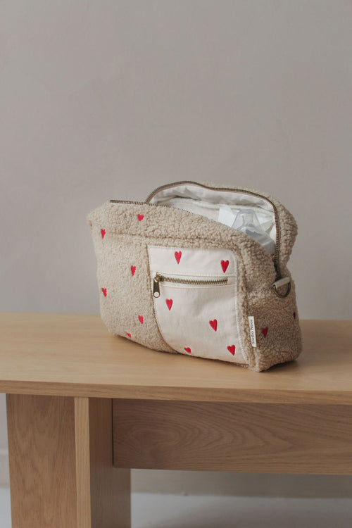 Teddy Stroller Organizer | Ecru Hearts
