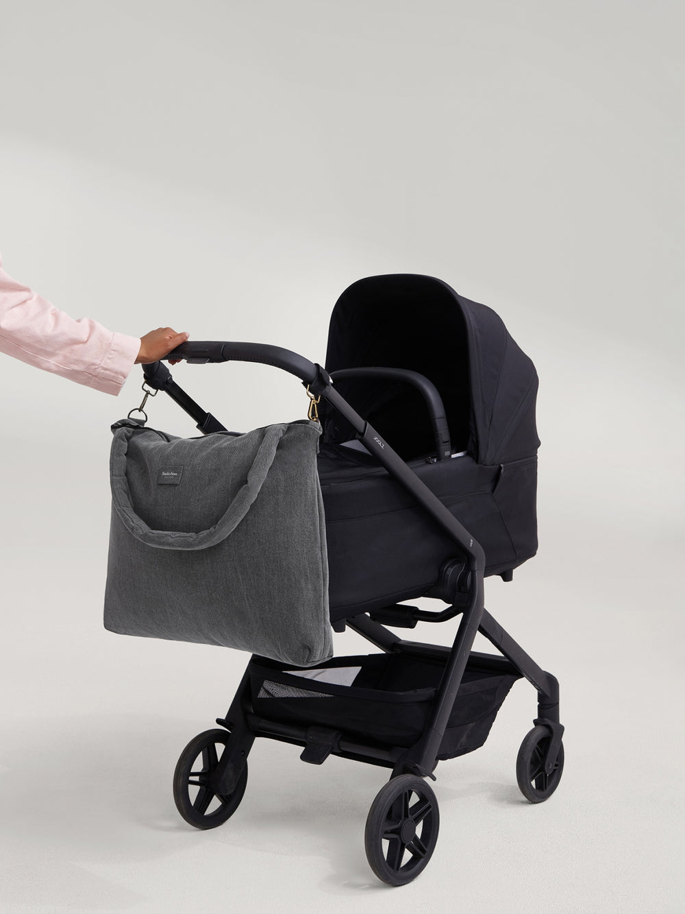 Denim Diaper Bag | Grey