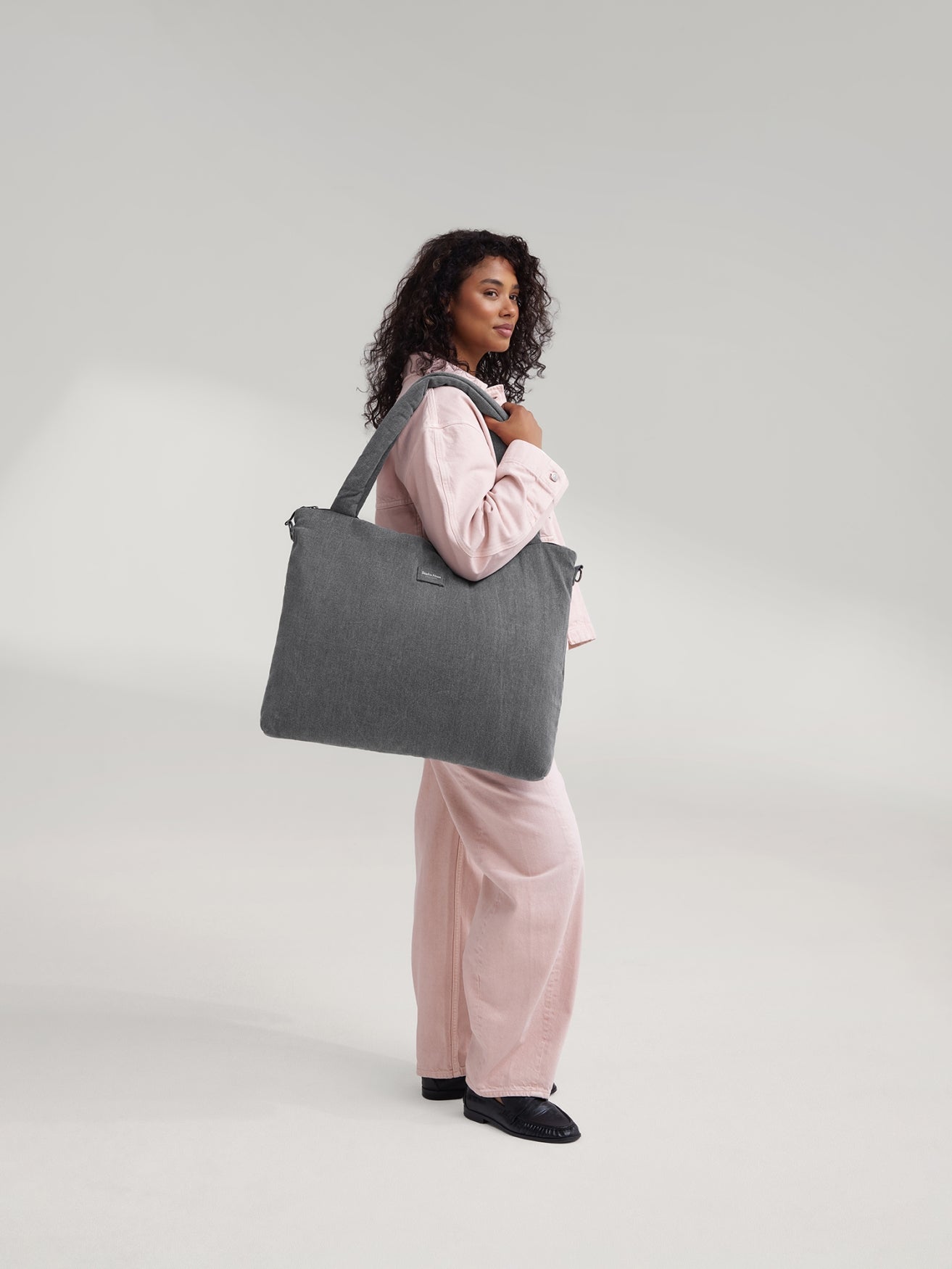 Denim Diaper Bag | Grey