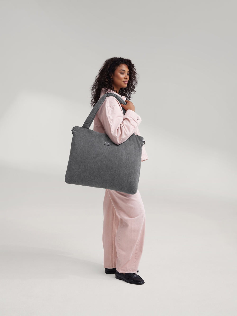 Denim Diaper Bag | Grey