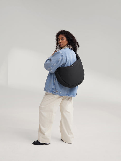 Puffy Cross Body Bag | Black