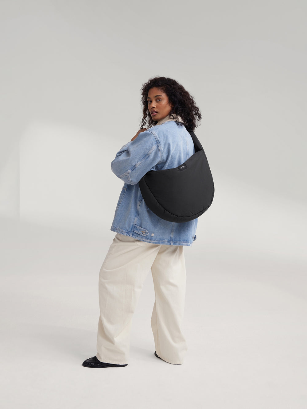 Puffy Cross Body Bag | Black
