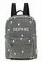Denim Midi Backpack | Grey Hearts