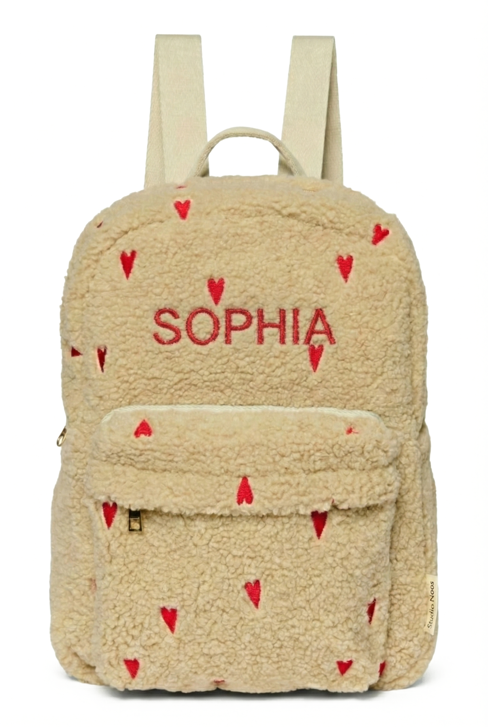 Teddy Midi-Rucksack | Ecru Hearts