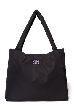 Matelassé Mom Bag | Noir