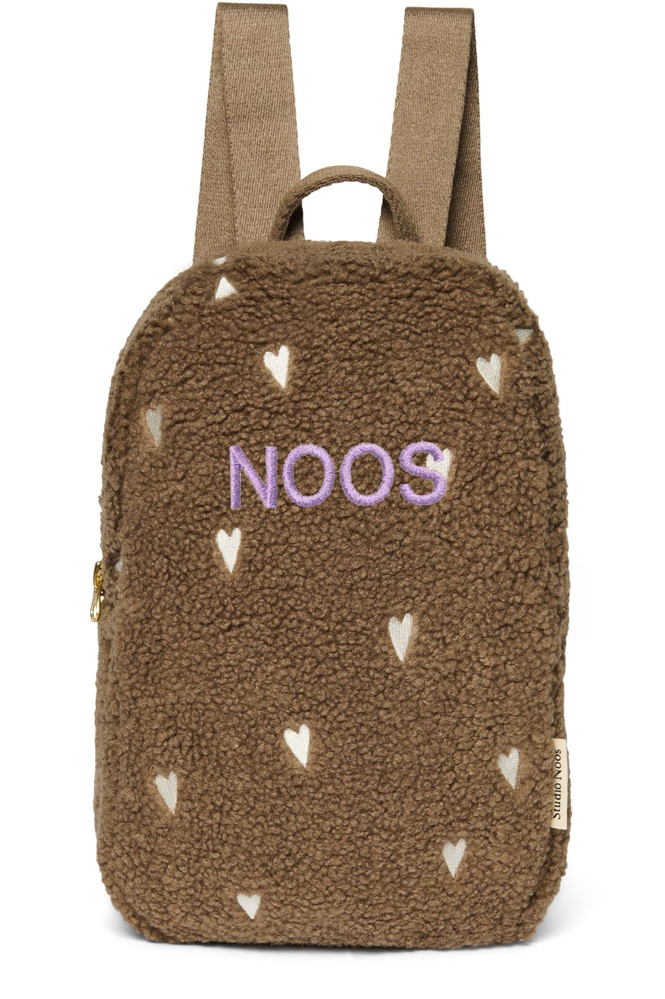 Teddy Mini Backpack | Brown Hearts