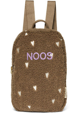 Teddy Mini Backpack | Brown Hearts