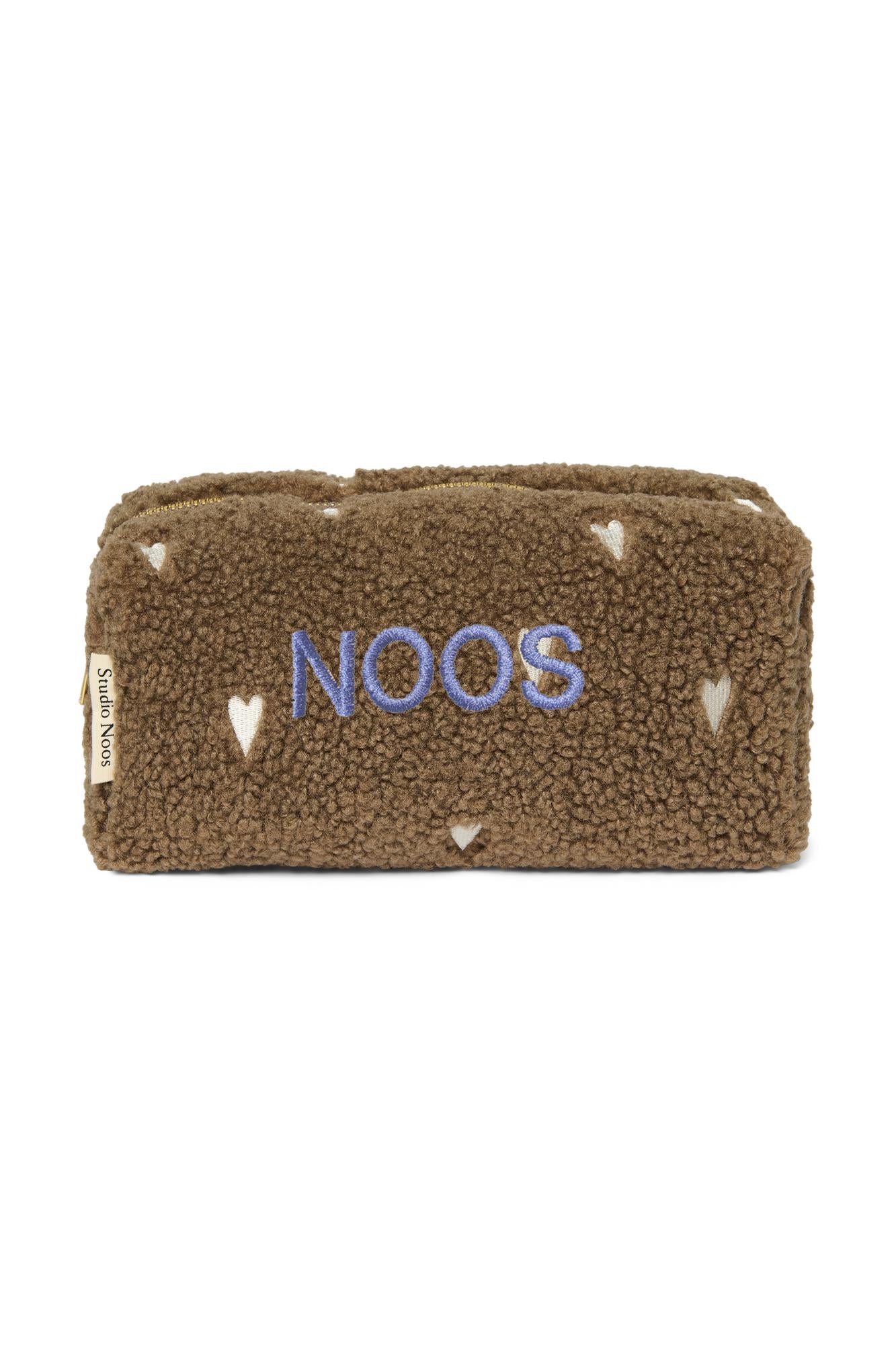 Teddy Hearts Pouch | Brown Hearts