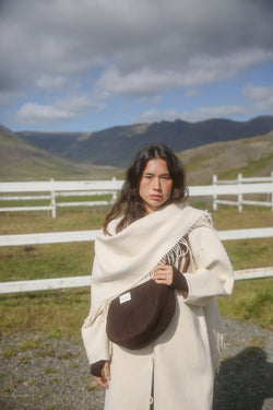 Rib Puffy Adult Fanny Pack | Dark Brown