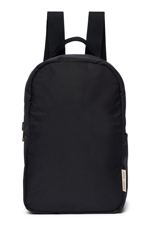 black mini puffy backpack